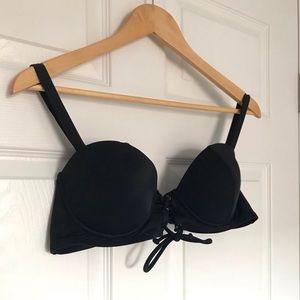 LA Hearts Black Bikini Top